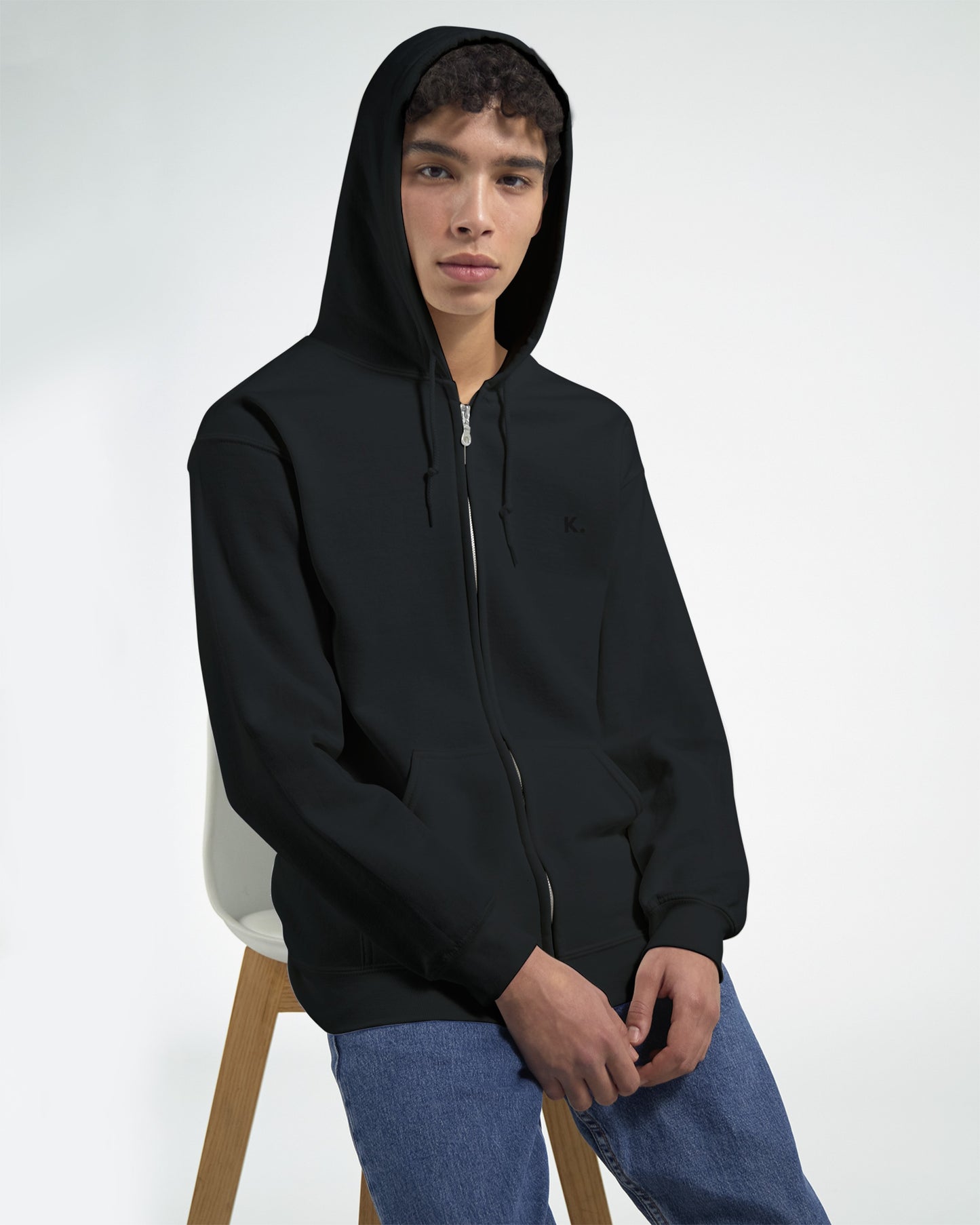 Klassieke Unisex Kyros Zip Hoodie - Geborduurd