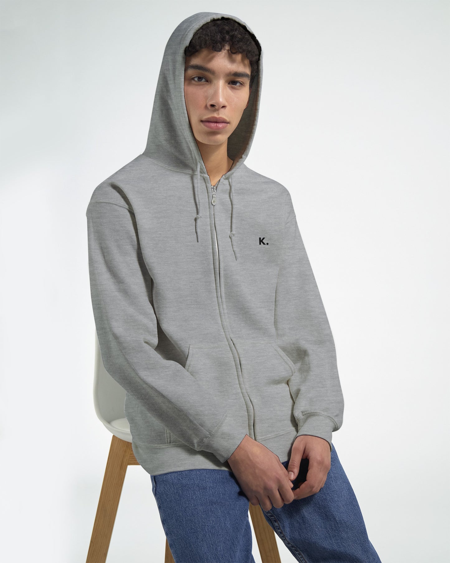 Klassieke Unisex Kyros Zip Hoodie - Geborduurd