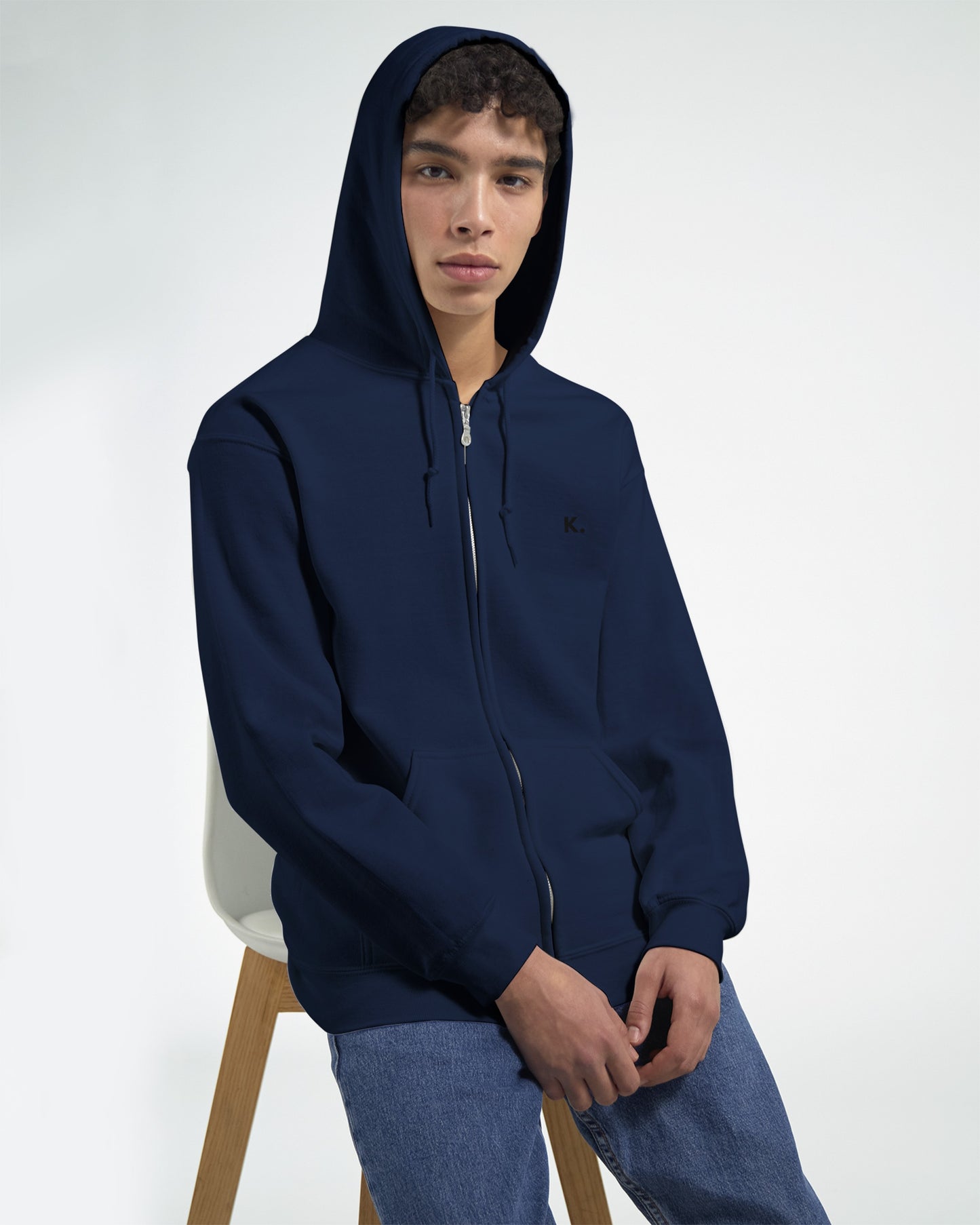 Klassieke Unisex Kyros Zip Hoodie - Bedrukt