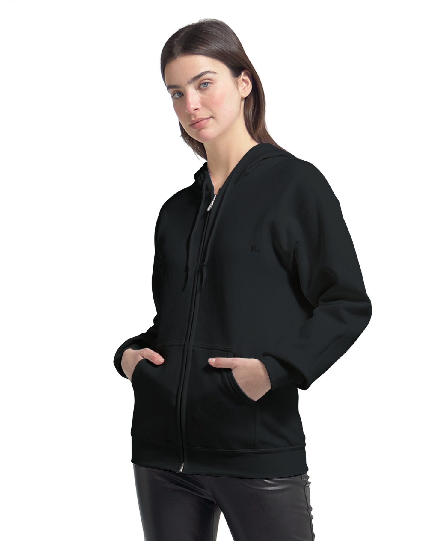 Klassieke Unisex Kyros Zip Hoodie - Geborduurd