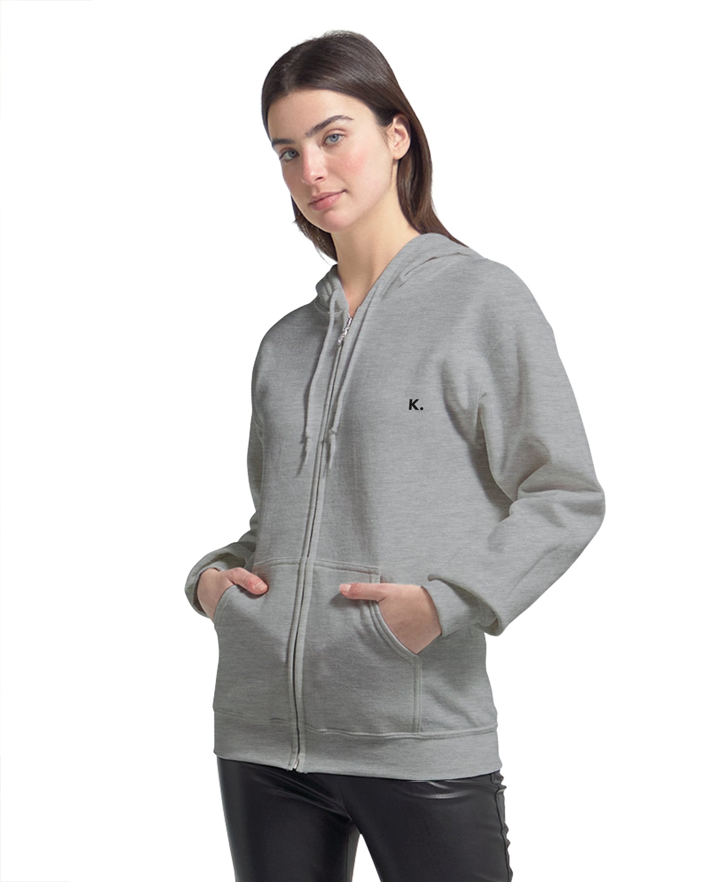 Klassieke Unisex Kyros Zip Hoodie - Geborduurd