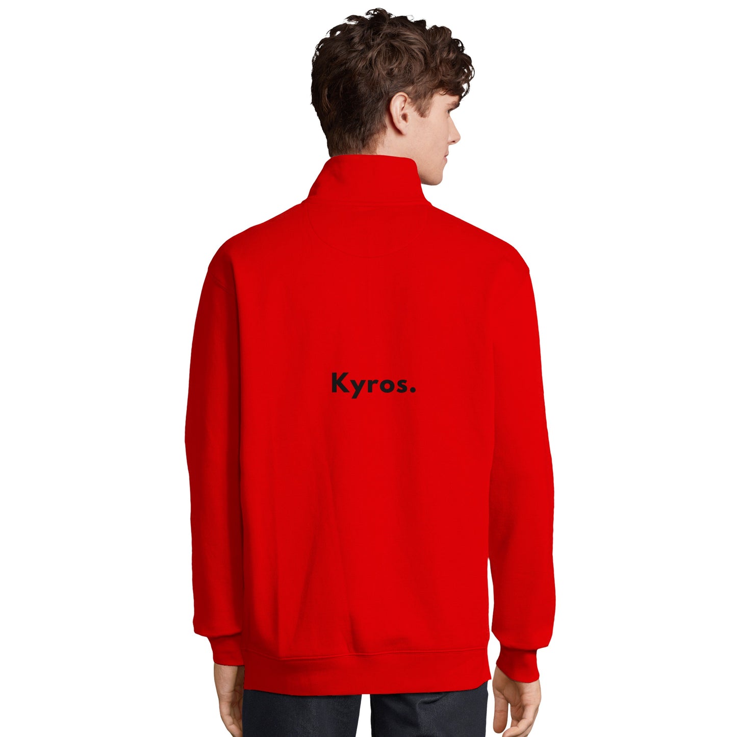 Unisex Kyros sweatshirt met 1/4 rits van gerecyclede mix