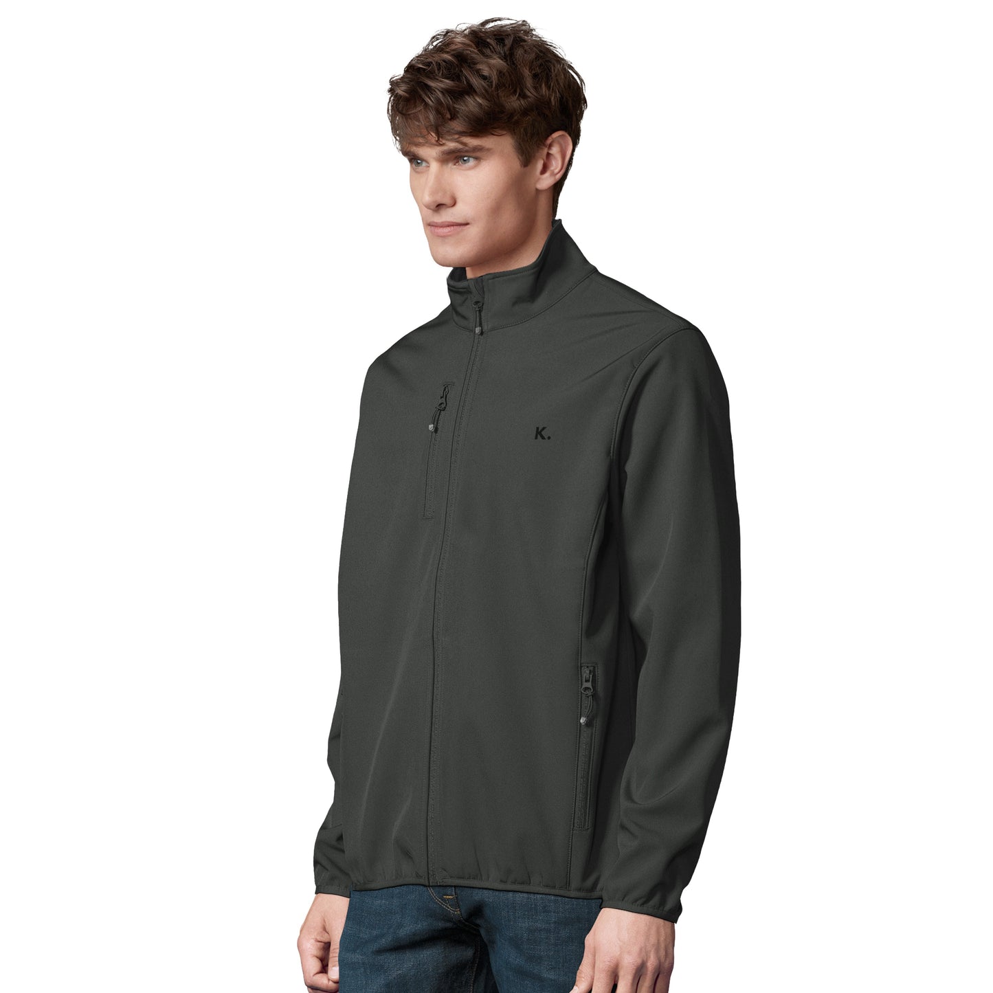 Heren Softshell Kyros Zip-jack met gerecycled polyester